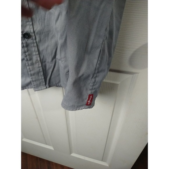 Wrangler Men's Grey Short Sleeve Collared Button Casual Shirt. 2XL - Picture 8 of 10